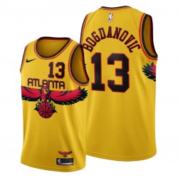 Atlanta Hawks Bogdan Bogdanovic 13 Nike 2021 2022 City Edition Throwback 90s NBA Jersey Swingman