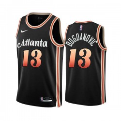 Atlanta Hawks Bogdan Bogdanovic 13 Nike 2022 2023 City Edition Black NBA Jersey Swingman