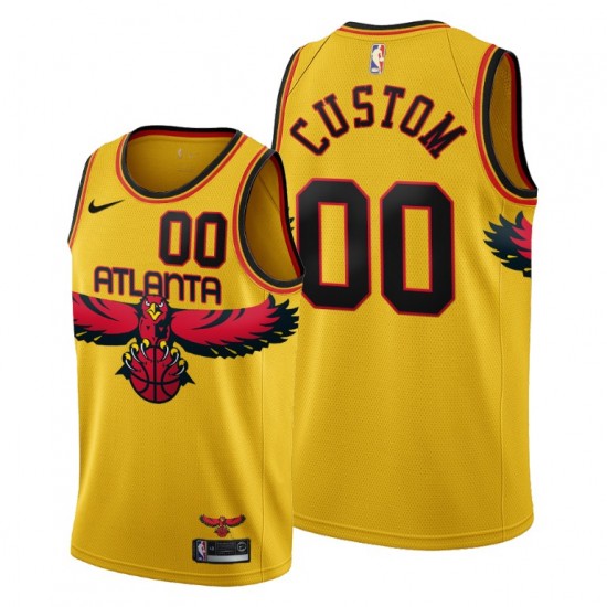 Atlanta Hawks Custom Nike 2021 2022 City Edition Throwback 90s NBA Jersey Swingman