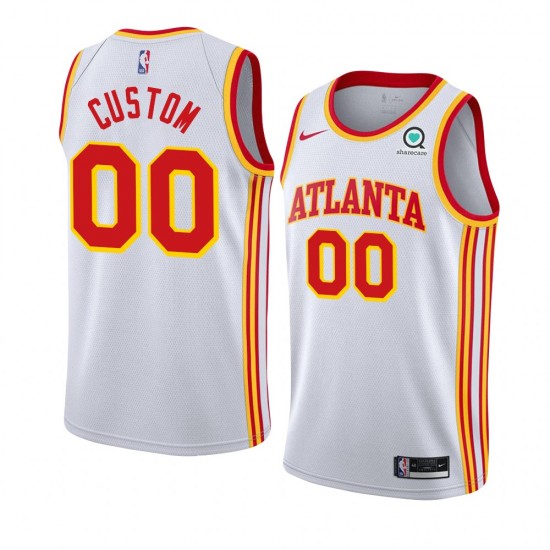 Atlanta Hawks Custom Nike 2022 2023 Association Edition White NBA Jersey Swingman