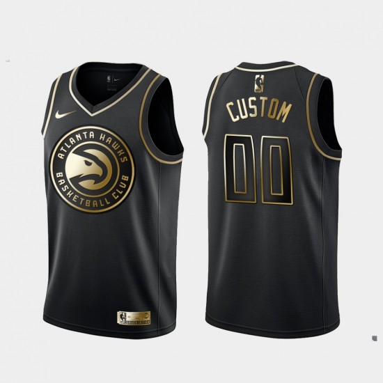 Atlanta Hawks Custom Nike Golden Edition Black NBA Jersey Swingman