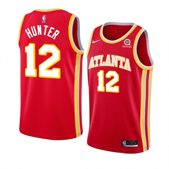 Atlanta Hawks De Andre Hunter 12 Nike 2022 2023 Icon Edition Red NBA Jersey Swingman