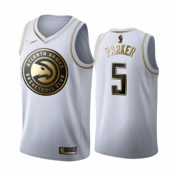 Atlanta Hawks Jabari Parker 5 Nike 2019 2020 Golden Edition White NBA Jersey Swingman