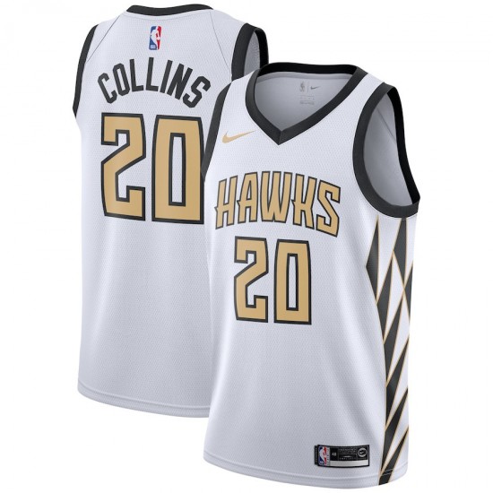 Atlanta Hawks John Collins 20 2018 2019 Nike City Edition White NBA Jersey Swingman