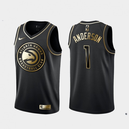 Atlanta Hawks Justin Anderson 1 Nike Golden Edition Black NBA Jersey Swingman