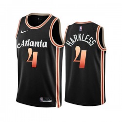 Atlanta Hawks Maurice Harkless 4 Nike 2022 2023 City Edition Black NBA Jersey Swingman