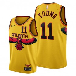 Atlanta Hawks Trae Young 11 Nike 2021 2022 City Edition Throwback 90s NBA Jersey Swingman