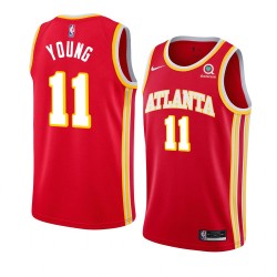 Atlanta Hawks Trae Young 11 Nike 2022 2023 Icon Edition Red NBA Jersey Swingman