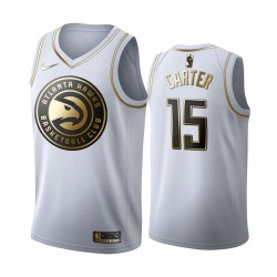 Atlanta Hawks Vince Carter 15 Nike 2019 2020 Golden Edition White NBA Jersey Swingman