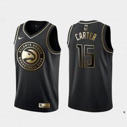 Atlanta Hawks Vince Carter 15 Nike Golden Edition Black NBA Jersey Swingman