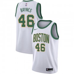 Boston Celtics Aron Baynes 46 2018 2019 Nike City Edition White NBA Jersey Swingman