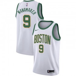 Boston Celtics Bradley Wanamaker 9 2018 2019 Nike City Edition White NBA Jersey Swingman