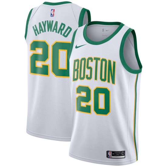 Boston Celtics Gordon Hayward 20 2018 2019 Nike City Edition White NBA Jersey Swingman