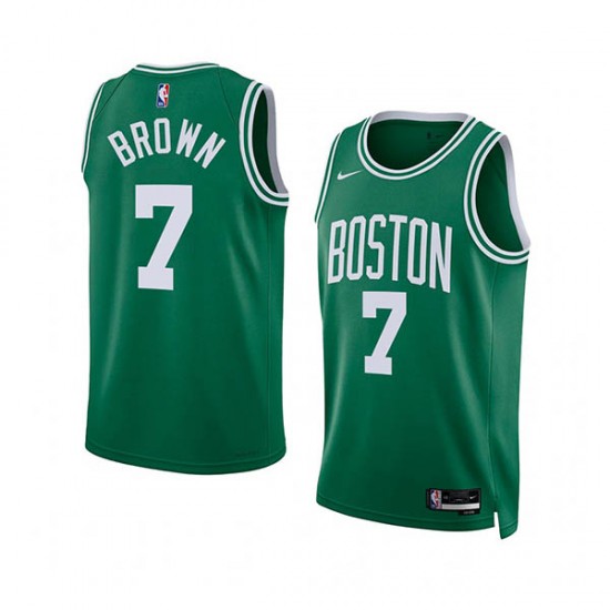 Boston Celtics Jaylen Brown 7 Nike 2022 2023 Icon Edition Green NBA Jersey Swingman