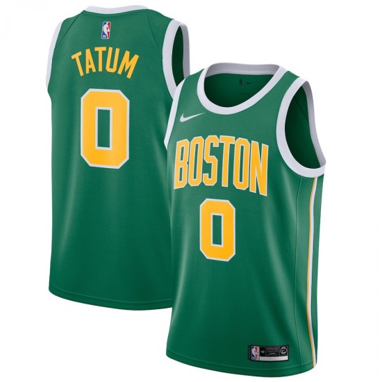 Boston Celtics Jayson Tatum 2018 2019 Nike Green NBA Jersey Swingman