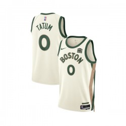 Boston Celtics Jayson Tatum Nike 2023 2024 City Edition White NBA Jersey Swingman