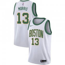 Boston Celtics Marcus Morris 13 2018 2019 Nike City Edition White NBA Jersey Swingman