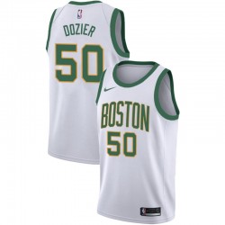 Boston Celtics P.J. Dozier 50 2018 2019 Nike City Edition White NBA Jersey Swingman