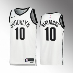 Brooklyn Nets Ben Simmons 10 Nike 2022 2023 Association Edition White NBA Jersey Swingman