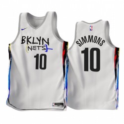 Brooklyn Nets Ben Simmons 10 Nike 2022 2023 City Edition White NBA Jersey Swingman