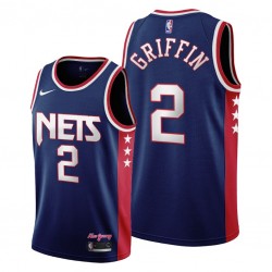 Brooklyn Nets Blake Griffin 2 Nike 2021 2022 City Edition Throwback 90s NBA Jersey Swingman