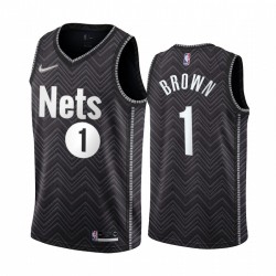 Brooklyn Nets Bruce Brown 1 2020 2021 Earned Edition NBA Jersey Swingman