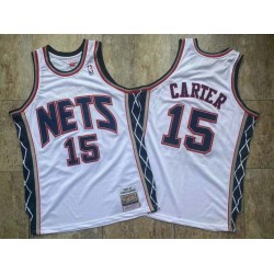 Brooklyn Nets CARTER 15 Retro 2006 2007 Mitchellness White NBA Jersey Swingman