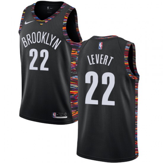 Brooklyn Nets Caris LeVert 22 2018 2019 Nike City Edition Black NBA Jersey Swingman