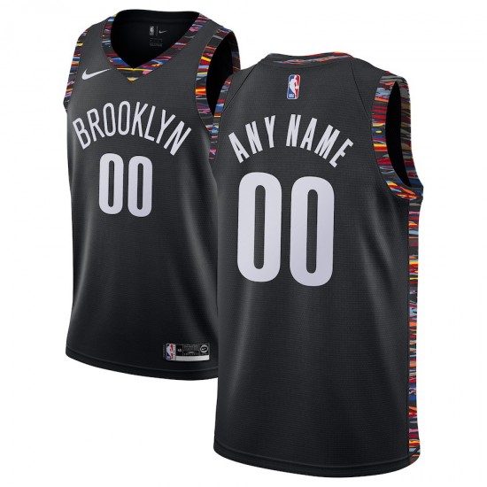 Brooklyn Nets Custom 2018 2019 Nike City Edition Black NBA Jersey Swingman