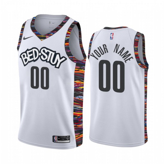 Brooklyn Nets Custom Nike 2019 2020 City Edition NBA Jersey Swingman