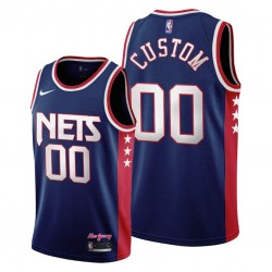 Brooklyn Nets Custom Nike 2021 2022 City Edition Throwback 90s NBA Jersey Swingman