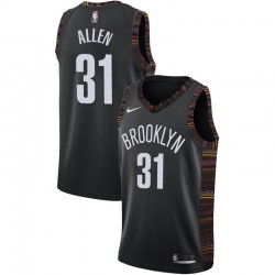 Brooklyn Nets Jarrett Allen 31 2018 2019 Nike City Edition Black NBA Jersey Swingman