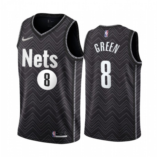 Brooklyn Nets Jeff Green 8 2020 2021 Earned Edition NBA Jersey Swingman