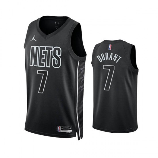 Brooklyn Nets Kevin Durant 7 Jordan 2022 2023 Statement Edition Black NBA Jersey Swingman