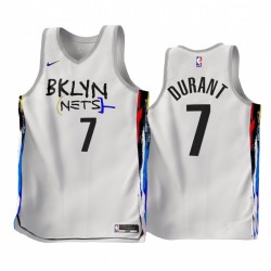 Brooklyn Nets Kevin Durant 7 Nike 2022 2023 City Edition White NBA Jersey Swingman