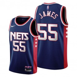 Brooklyn Nets Mike James 55 Nike 2021 2022 City Edition Throwback 90s NBA Jersey Swingman