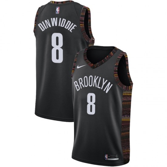 Brooklyn Nets Spencer Dinwiddie 8 2018 2019 Nike City Edition Black NBA Jersey Swingman