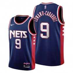 Brooklyn Nets Timothe Luwawu-Cabarrot 9 Nike 2021 2022 City Edition Throwback 90s NBA Jersey Swingman