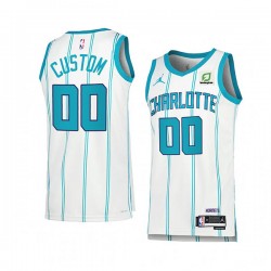 Charlotte Hornets Custom Jordan 2022 2023 Association Edition White NBA Jersey Swingman