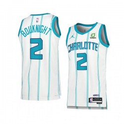 Charlotte Hornets James Bouknight 2 Jordan 2022 2023 Association Edition White NBA Jersey Swingman