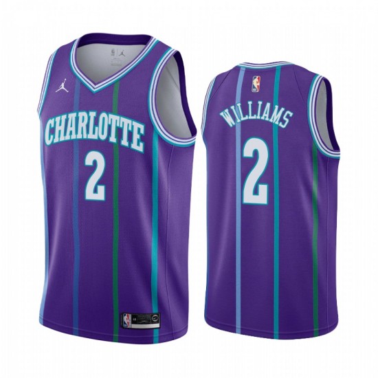 Charlotte Hornets Marvin Williams 2 Jordan Brand 2019 2020 Hardwood Classics NBA Jersey Swingman