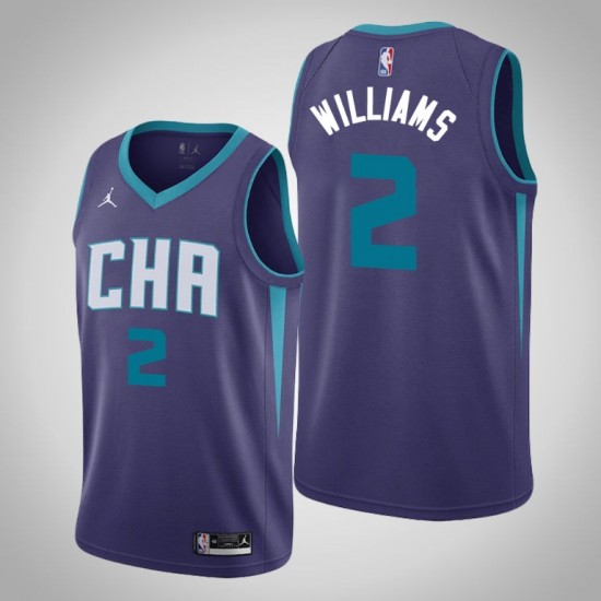 Charlotte Hornets Marvin Williams 2 Jordan Brand 2019 2020 Statement Edition NBA Jersey Swingman