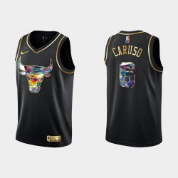 Chicago Bulls Alex Caruso 6 Nike 2021 2022 Golden Edition 75th Anniversary Diamond Black NBA Jersey Swingman