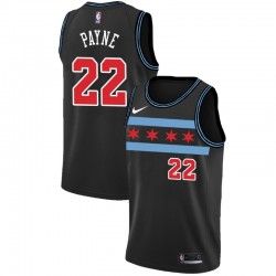 Chicago Bulls Cameron Payne 22 2018 2019 Nike City Edition Black NBA Jersey Swingman