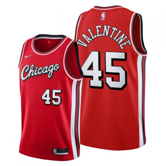 Chicago Bulls Denzel Valentine 45 Nike 2021 2022 City Edition Throwback NBA Jersey Swingman