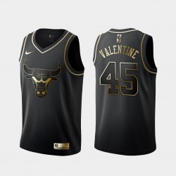 Chicago Bulls Denzel Valentine 45 Nike Golden Edition Black NBA Jersey Swingman