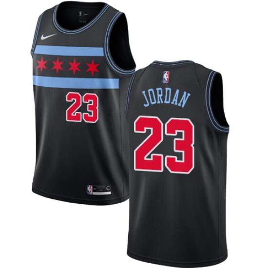 Chicago Bulls Michael Jordan 23 2018 2019 Nike City Edition Black NBA Jersey Swingman