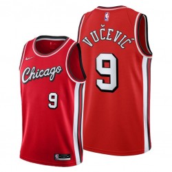 Chicago Bulls Nikola Vucevic 9 Nike 2021 2022 City Edition Throwback NBA Jersey Swingman