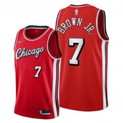 Chicago Bulls Troy Brown Jr. 7 Nike 2021 2022 City Edition Throwback NBA Jersey Swingman