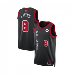 Chicago Bulls Zach LaVine 8 Nike 2023 2024 City Edition Black NBA Jersey Swingman